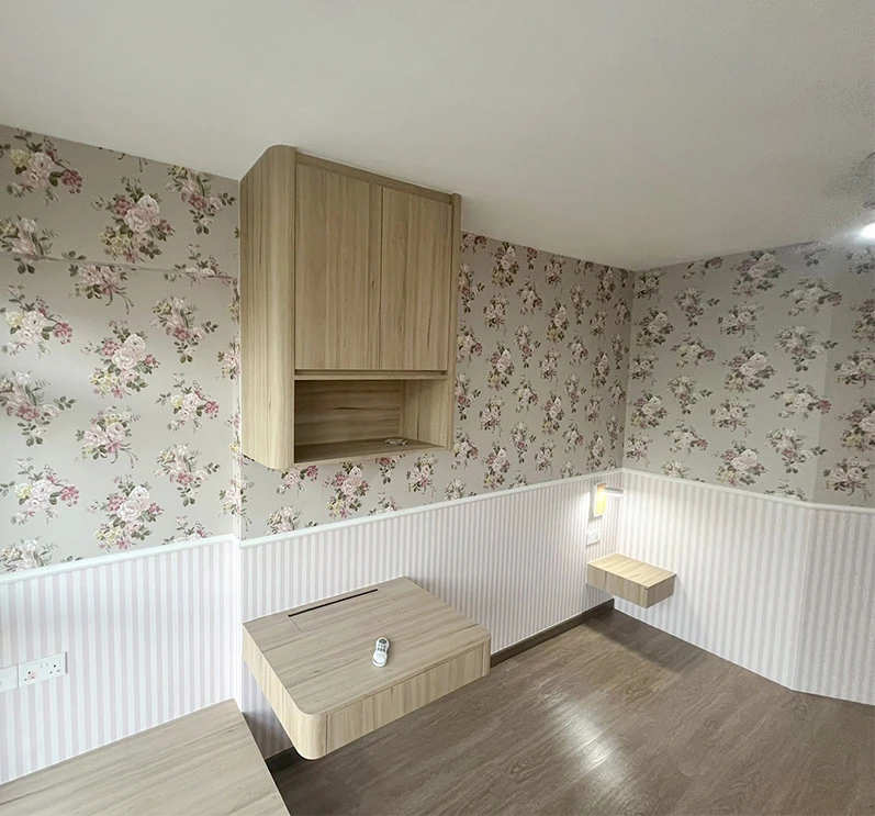 Living Area Transformation with Floral Charm Wallpaper